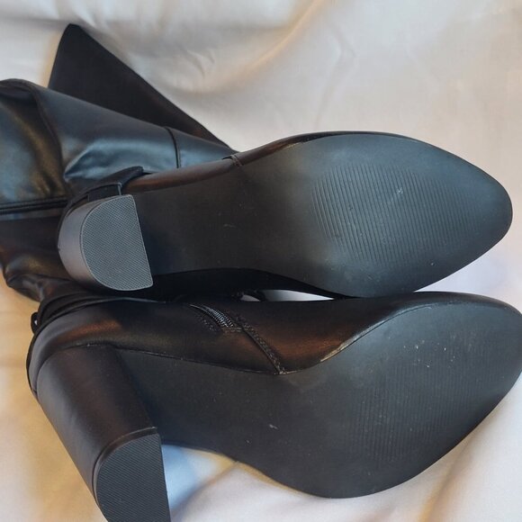 Black Heeled Boot Justfab Dosha Women's Size 9 - Picture 8 of 14